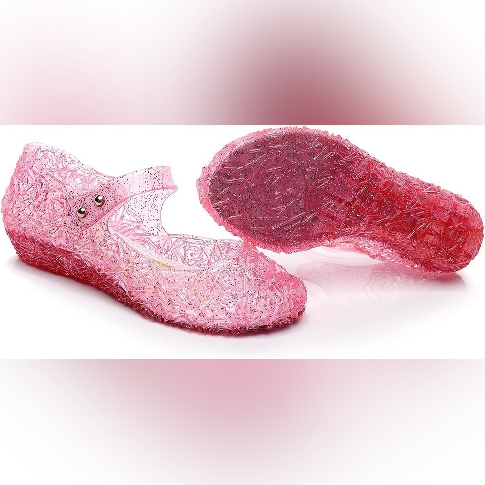 Princess Costumes Jelly Flats Cosplay Shoes Sandals For Little Girls - Picture 13 of 14